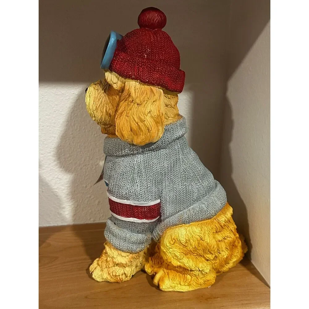 Christmas Goldendoodle in Sweater, Toboggan, & Goggles NWT - Picture 3 of 5